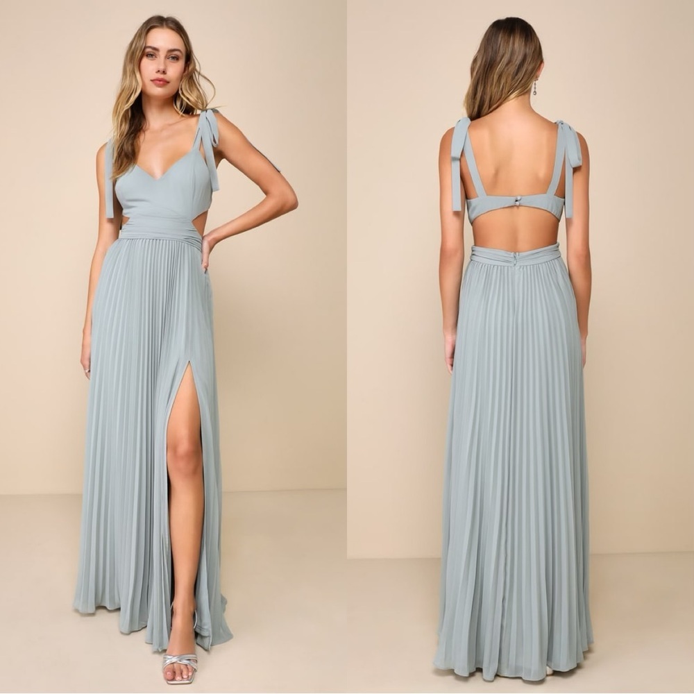 Elegant and sexy Sage Green Maxi Dress from Lulus! Summer wedding formal Size M
